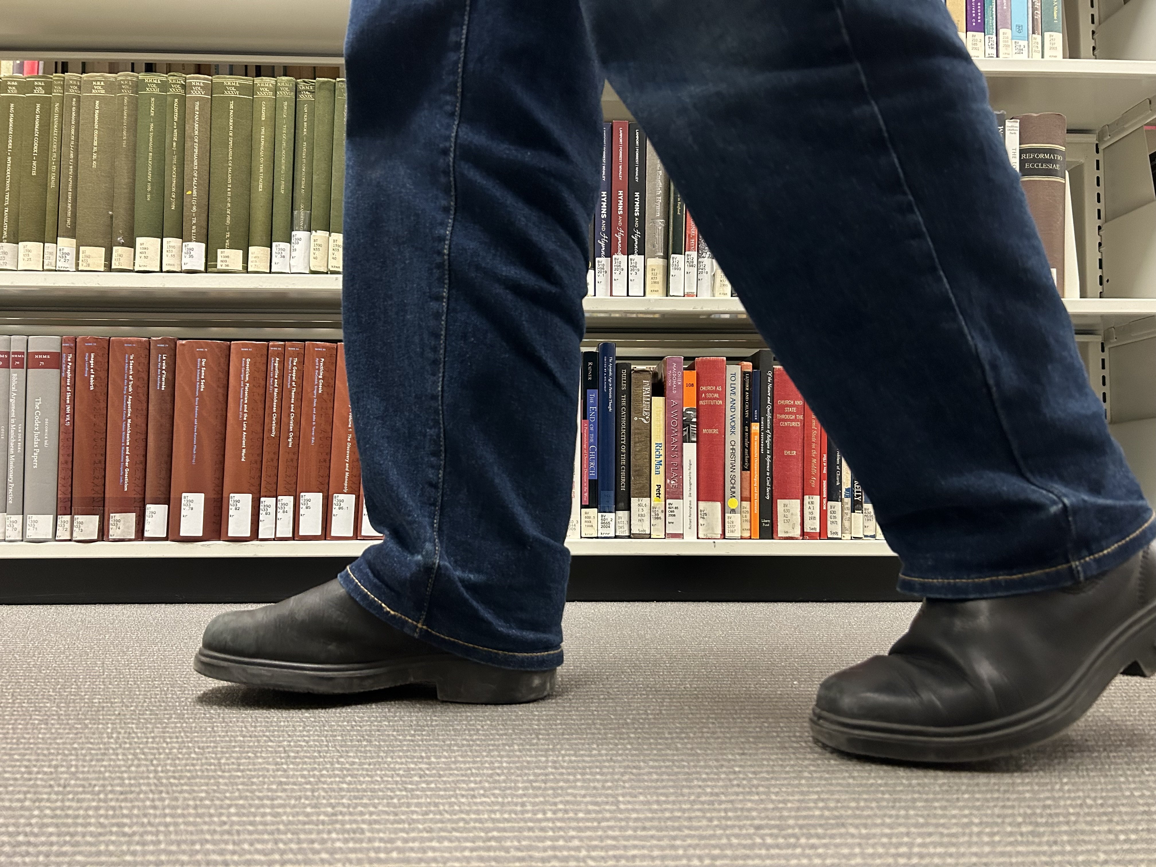 POV: For once, look down. —  the loneliest book at the library