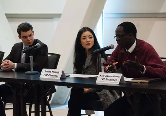 AMS 2018 VP Finance Debate Adam Forsgren, Linda Huang, and Koul Akuechbeny