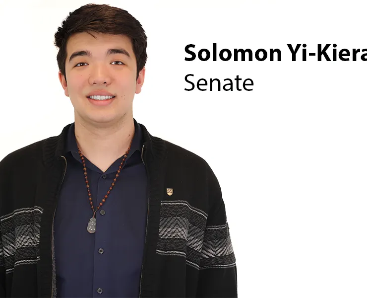 A photo of Senate candidate Solomon Yi-Kieran against a white background with text next to him that states his name.