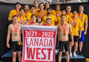 Men's swimming Canada West champs 2021 - Brad Hamilton