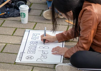 Sign-making for Climate Strike