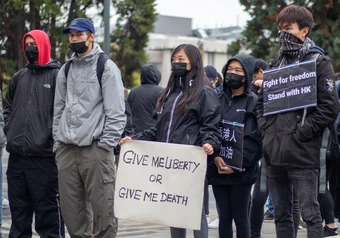 Hong Kong anti-mask law protest