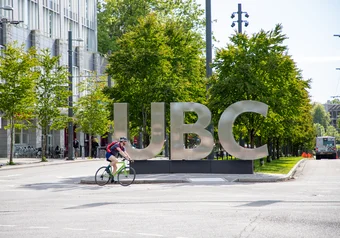 UBC Sign on Wesbrook Mall