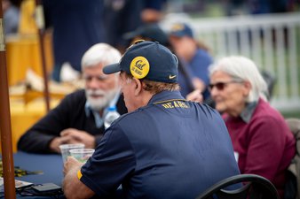 Image of alumni in Cal apparel