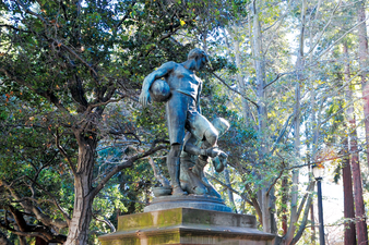 Photo of "The Football Players" statue by Douglas Tilden