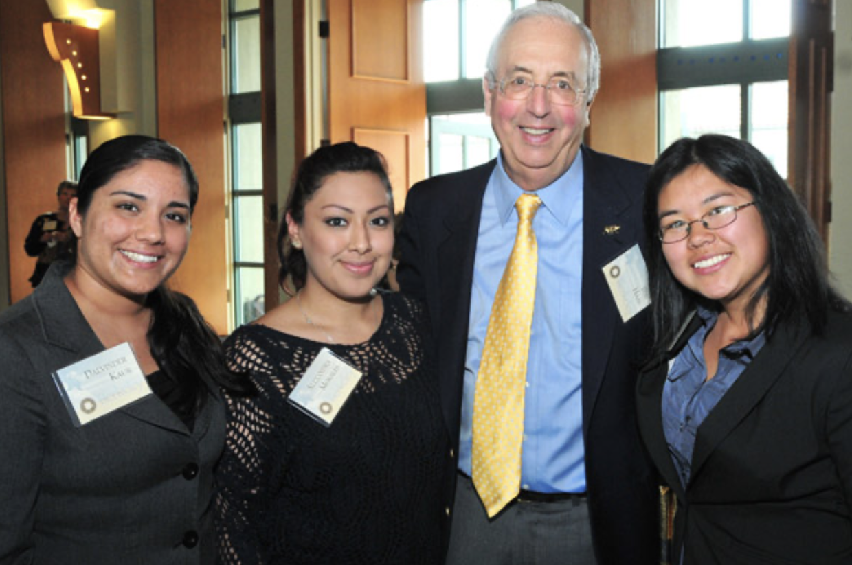 Guests posing with Robert Haas