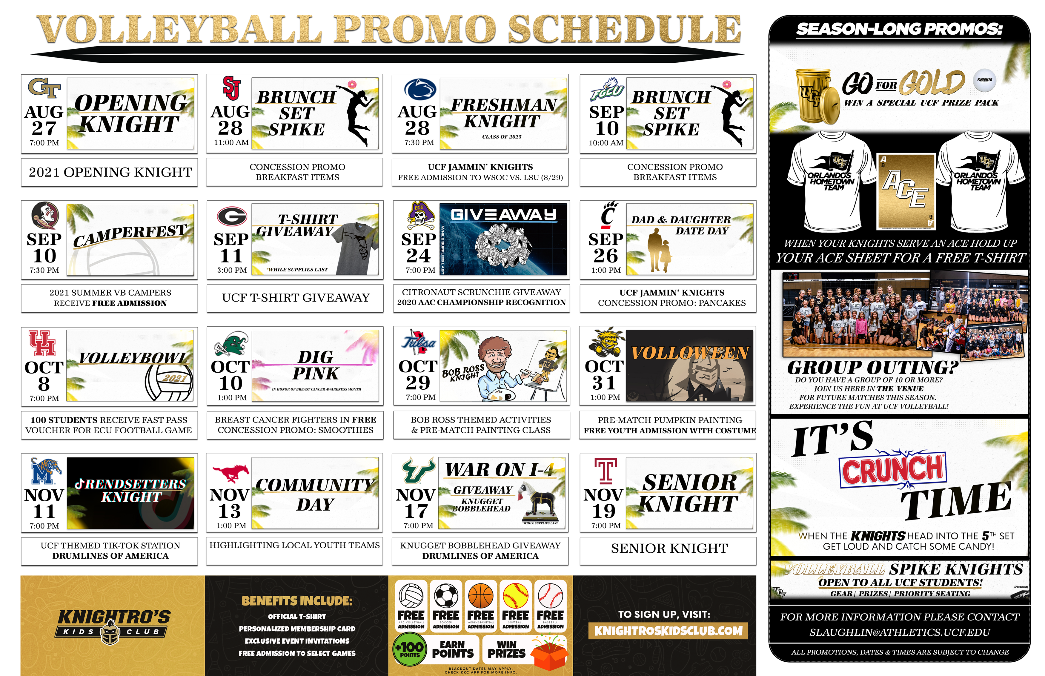 VB promo schedule