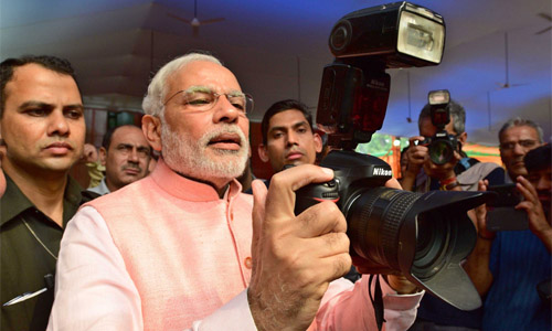 A Confident Modi Lowers His Guard Against Media