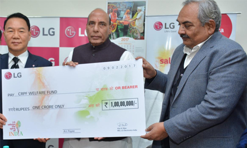 A goodwill gesture: LG Electronics donates Rs 1 crore to CRPF welfare fund