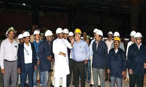 Union Minister of State  for Steel Visits Vizag Steel