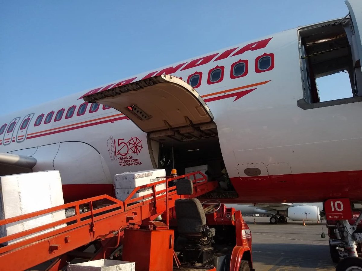 407 tonnes of essential medical supplies transported through 227 flights across the country