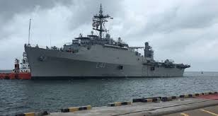 INS Jalashwa departs from Iran's Bandar Abbas port carrying 687 Indians