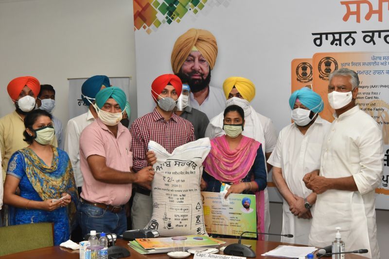 Punjab CM Captain Amarinder Singh launches Smart Ration Card Scheme to cover 1.41 crore beneficiaries across the State.