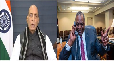 Raksha Mantri Rajnath Singh speaks to US counterpart Lloyd Austin