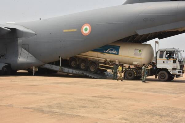 Indian Air Force & Navy step up efforts to ferry oxygen and medical supplies