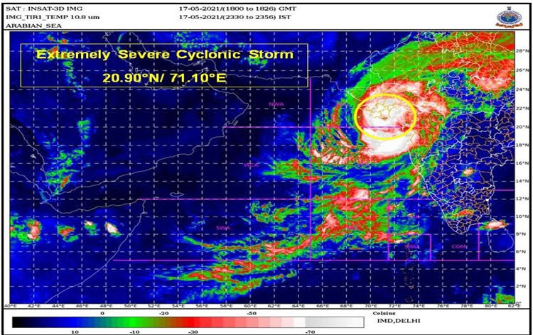 Extremely severe cyclonic storm Tauktae weakens after crossing Gujarat coast