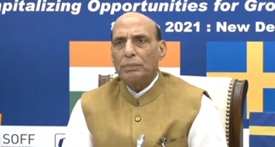 Motto of Atma Nirbhar Bharat Abhiyaan is to Make in India and Make for World, says Defence Minister Rajnath Singh