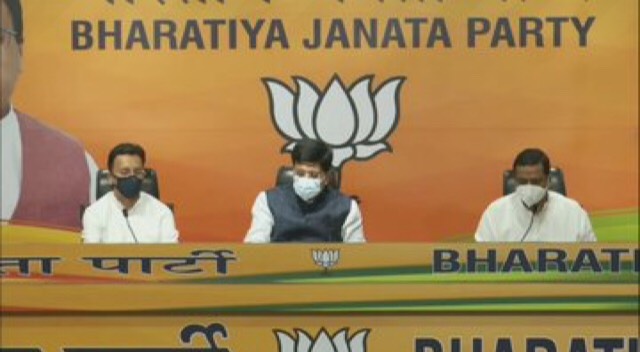 Congress leader Jitin Prasada joins BJP in the presence of Union Miniter Piyush Goyal,