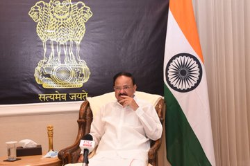 Vice President  @MVenkaiahNaidu  virtually addressed the first anniversary celebrations of 