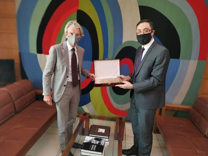 Afghanistan’s Ambassador to India Farid Mamundzay met Ambassador of France to India Emmanuel Lenain to discuss security & the peace process of Afghanistan.