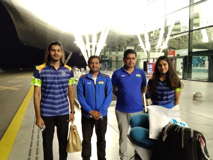 Olympic bound Indian Rifle and Pistol shooters are leaving from Zagreb Airport to go to Amsterdam. They will then go to Tokyo.