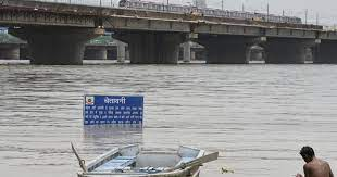 Water level in River Yamuna at Delhi Railway Bridge in North Delhi crossed the Danger Level due to combined effect of flow over Hathnikhund and heavy rainfall in hills.