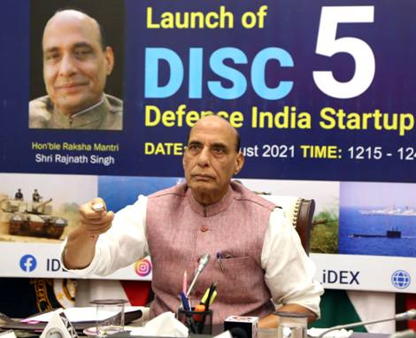 Raksha Mantri Shri Rajnath Singh launches Defence India Startup Challenge 5.0