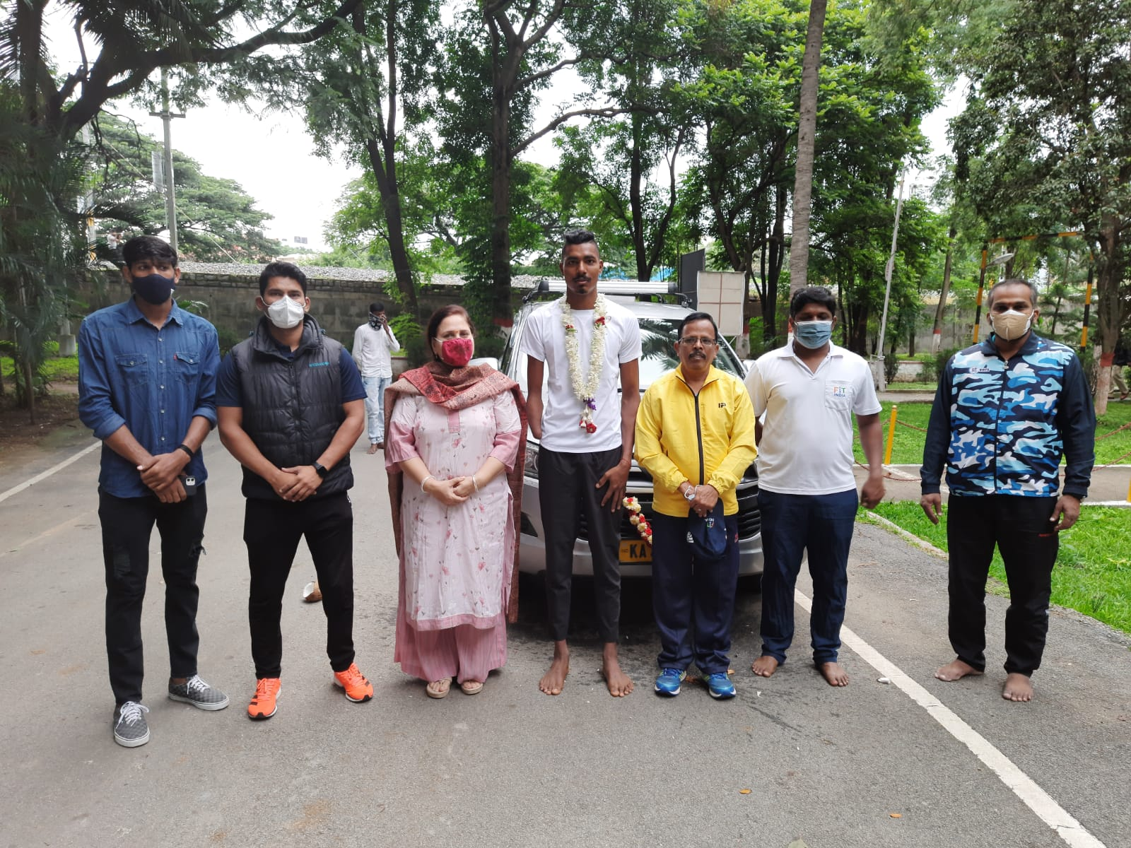 Para-High Jump athlete Nishad Kumar has started his journey to Tokyo from Bengaluru via New Delhi to represent India at the Tokyo 2020 Paralympics.