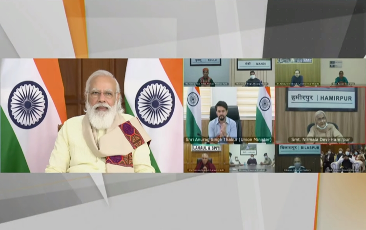 PM Modi virtually addresses frontline COVID warriors & beneficiaries of Himachal Pradesh; says state is empowering world’s largest and fastest vaccination campaign