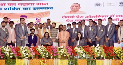 Union Sports Minister Anurag Thakur lauds UP government for recognizing the efforts of para-athletes who won medals at the Tokyo Paralympics