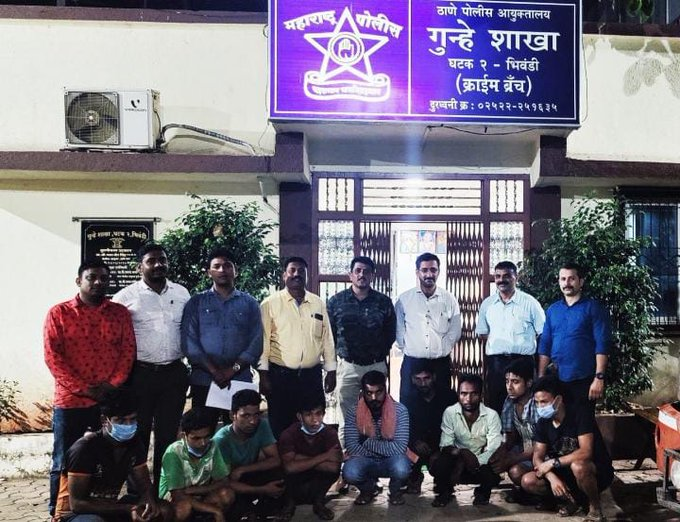 Nine illegal Bangladeshi immigrants arrested from Saravali village, Bhiwandi Tehsil of Thane district, Maharashtra: Thane Crime Branch Unit 2