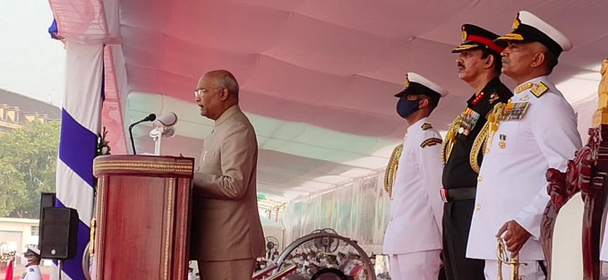 Indian Navy has invested significant effort in meeting all regional commitments and furthering our engagements with partners in the Indo-Pacific: President Ram Nath Kovind