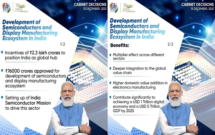 Govt approves Rs 76,000 crore scheme to boost semiconductor and display manufacturing in country