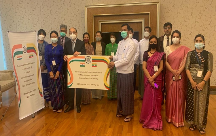 India hands over one million doses of COVID vaccines to Myanmar