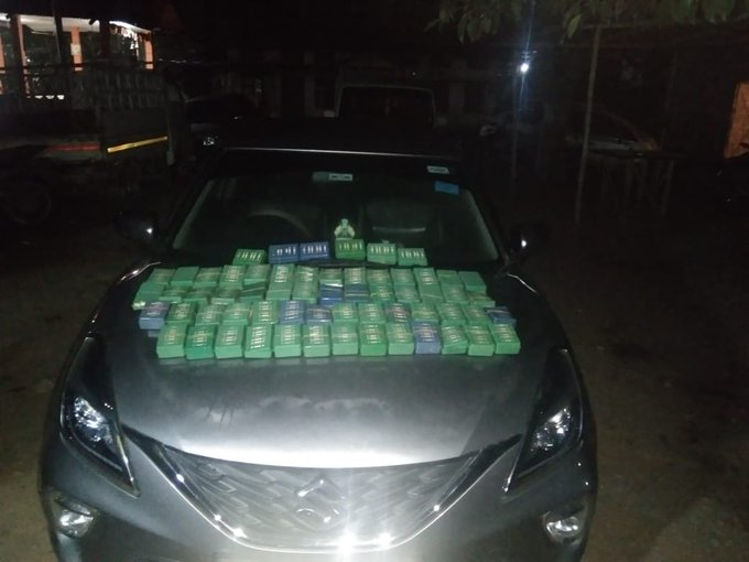 Based on intelligence, in an op in Doboka (Hojai), Assam Police team intercepted a car & seized 61 soaps containing 680 gms suspected Heroin, hidden in a compartment b/w footboard & base of the car. Two persons of another state arrested,