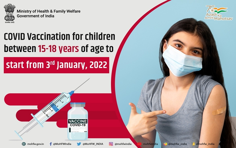 Registration for Covid vaccination of children between 15 and 18 years to begin today on Cowin portal