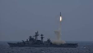 India today successfully testfired BrahMos supersonic cruise missile from Indian Navy destroyer INS Vishakhapatnam off the Western coast. The sea to sea variant of the missile was testfired at the maximum range & hit the target ship with pinpoint accuracy: Sources in Indian Navy