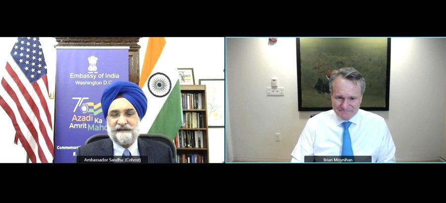 Ambassador of India to U.S  @SandhuTaranjitS  connected with  @BankofAmerica  Chairman & CEO Brian Moynihan :   They discussed India-U.S. financial ties; BOA operations in  @GIFTCity_ ; investment opportunities in India’s energy & infra sectors including National Infrastructure Pipeline