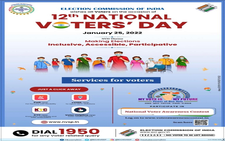 12th National Voters' day being celebrated today