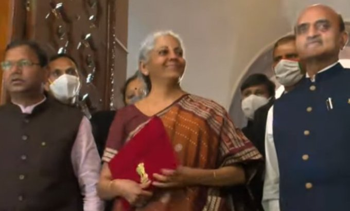 Finance Minister  @nsitharaman  arrives at the Parliament.