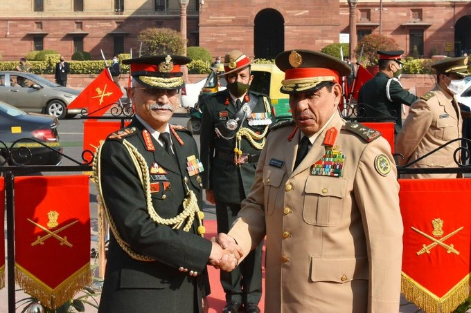 General MM Naravane, COAS extended a warm welcome to Lieutenant General Fahd Bin Abdullah Mohammed Al-Mutair, Commander, Royal Saudi Land Forces, Kingdom of Saudi Arabia on his arrival at South Block, New Delhi.