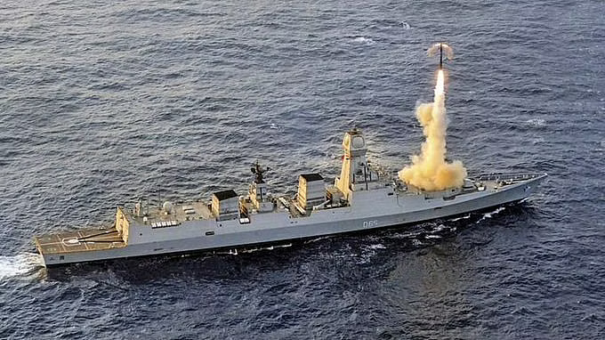 A naval variant of the advanced supersonic BrahMos cruise missile was successfully tested by India from a stealth guided-missile destroyer, INS Visakhapatnam of the @indiannavy