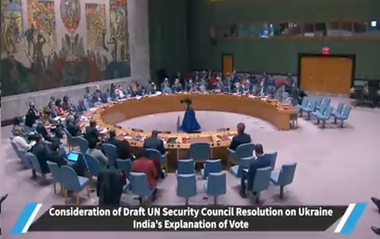 India abstains from voting on US sponsored UNSC resolution on Russia-Ukraine conflict