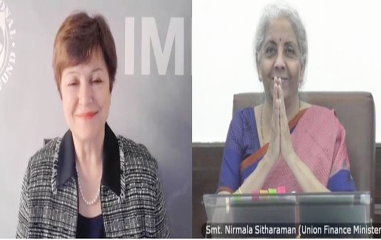 FM Sitharaman holds conversation with IMF MD Kristalina Georgieva