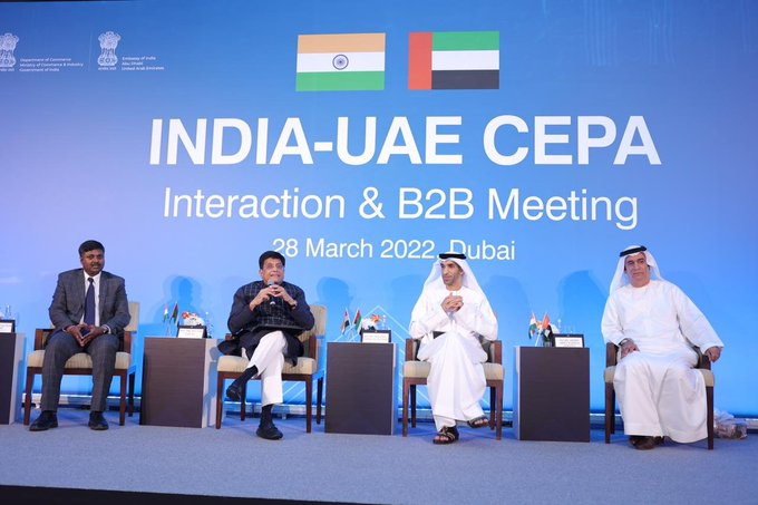 Union Minister  @PiyushGoyal  says India-United Arab Emirates Comprehensive Economic Partnership Agreement, CEPA will be operationalized on 1st May this year. The historic deal the sets tone for new beginnings, extraordinary outcomes & a paradigm shift in our trade ties.