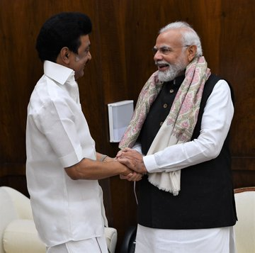 Tamil Nadu CM  @mkstalin  called on PM  @narendramodi .