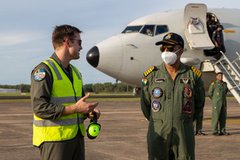 '@indiannavy 's P8I arrived at Darwin Australia on April 11 & is scheduled to engage with its counterparts from the 92 Wing of  @AusAirForce