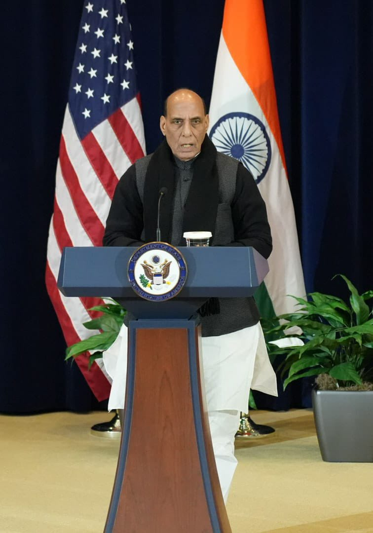 Press Statement by Union Defence Minister  @rajnathsingh  after India-US 2+2 Ministerial Dialogue. Today, we have had a very meaningful and in-depth discussion. This will help in maintaining the momentum of India-US relationship and taking our work forward.