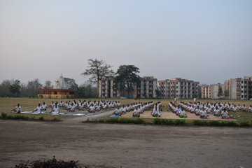 Uttarakhand: The 34th Battalion of  @ITBP_official  & personnel, Halduchaur during a yoga session under the aegis of 'Yoga Amrit Mahotsav'.