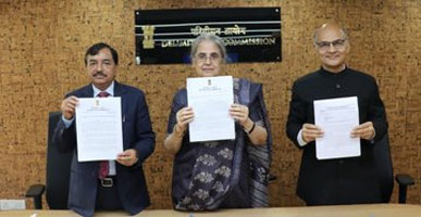 Jammu & Kashmir Delimitation Commission signs the final order for Delimitation of the Union Territory.